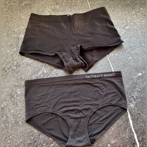 Victoria’s Secret - Black Hiphugger and 
PINK Victorias Secret LowRise Boyshort